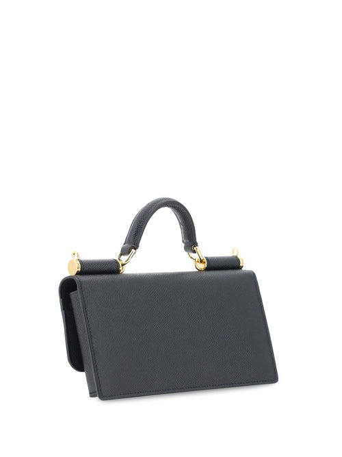 Dolce & Gabbana Micro Sicily Shoulder Bag - Black