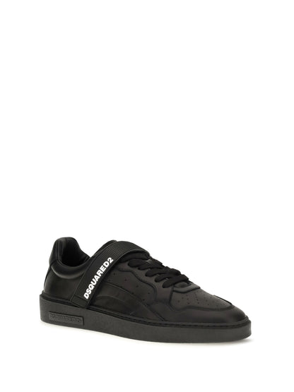 Dsquared2 Leather strap Sneakers - Nero+Nero