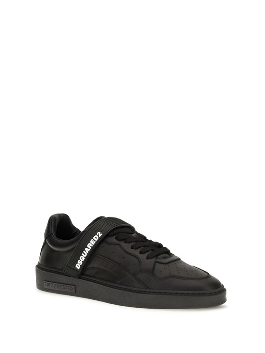 Dsquared2 Leather strap Sneakers - Nero+Nero