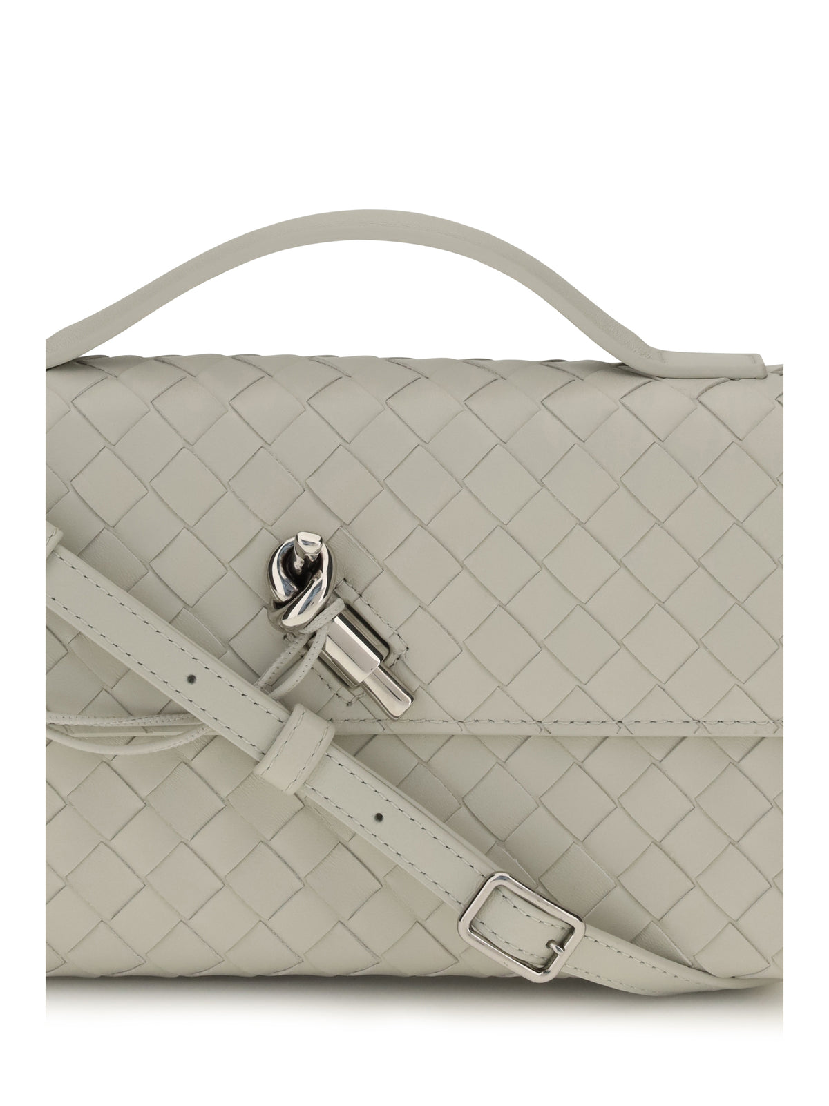 Bottega Veneta Andiamo 25 top-handle Clutch - Silica Grey-Vint Si