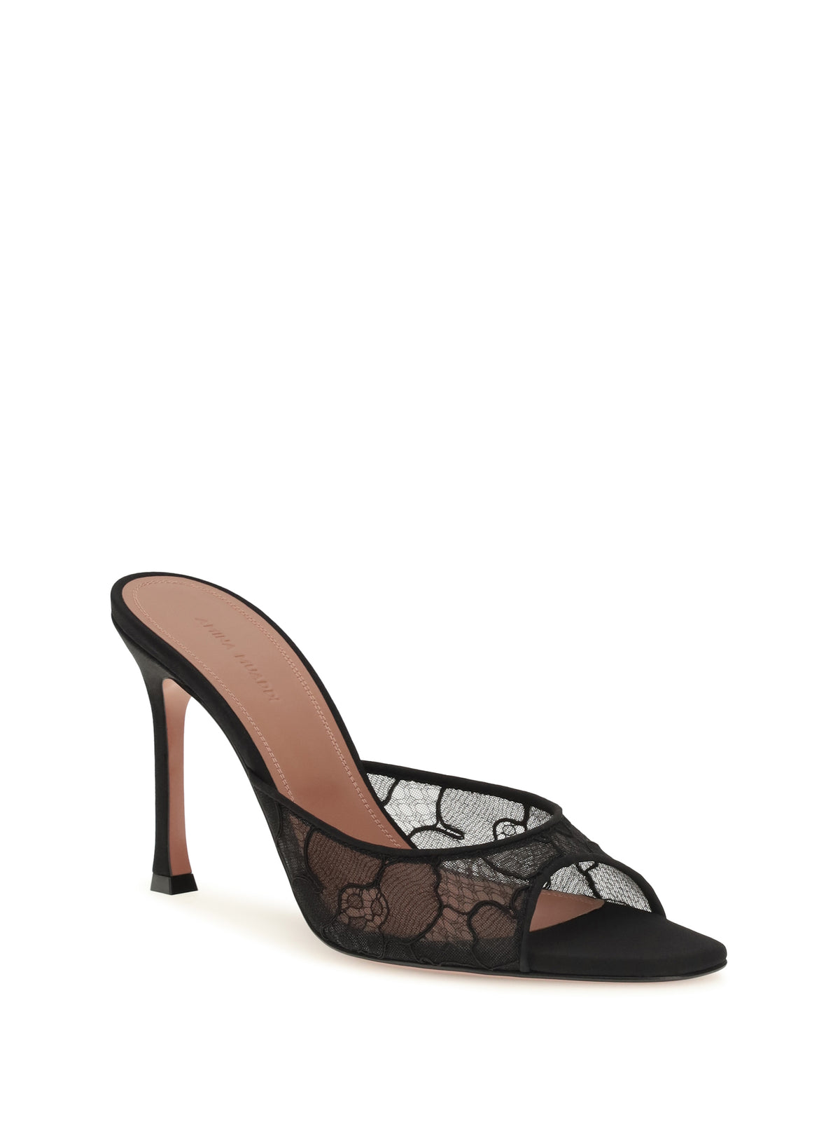 Amina Muaddi Alexa Lace Sandals - Black Lace