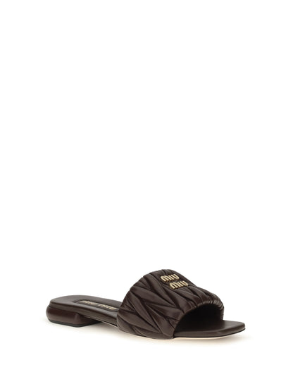Miu Miu Matelassé nappa leather Sandals - Radica