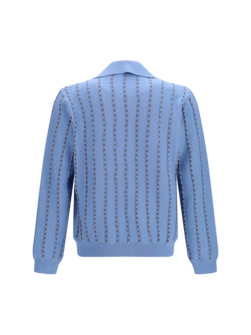 Fendi Trompe-l'œil Selleria knit Sweater - Jeans+Tabacco