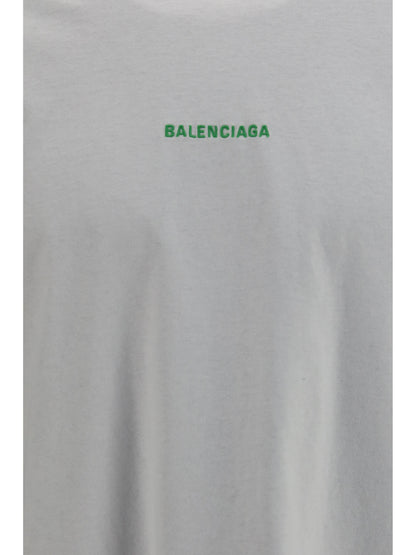 Balenciaga Double-sleeve cotton T-shirt - White/Apple Green