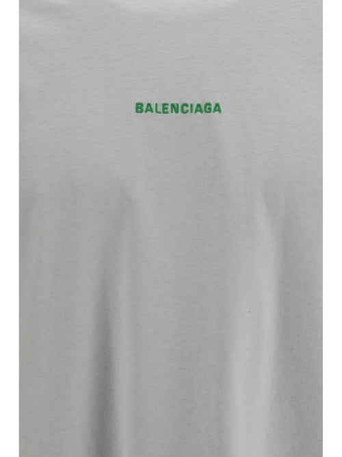 Balenciaga Double-sleeve cotton T-shirt - White/Apple Green