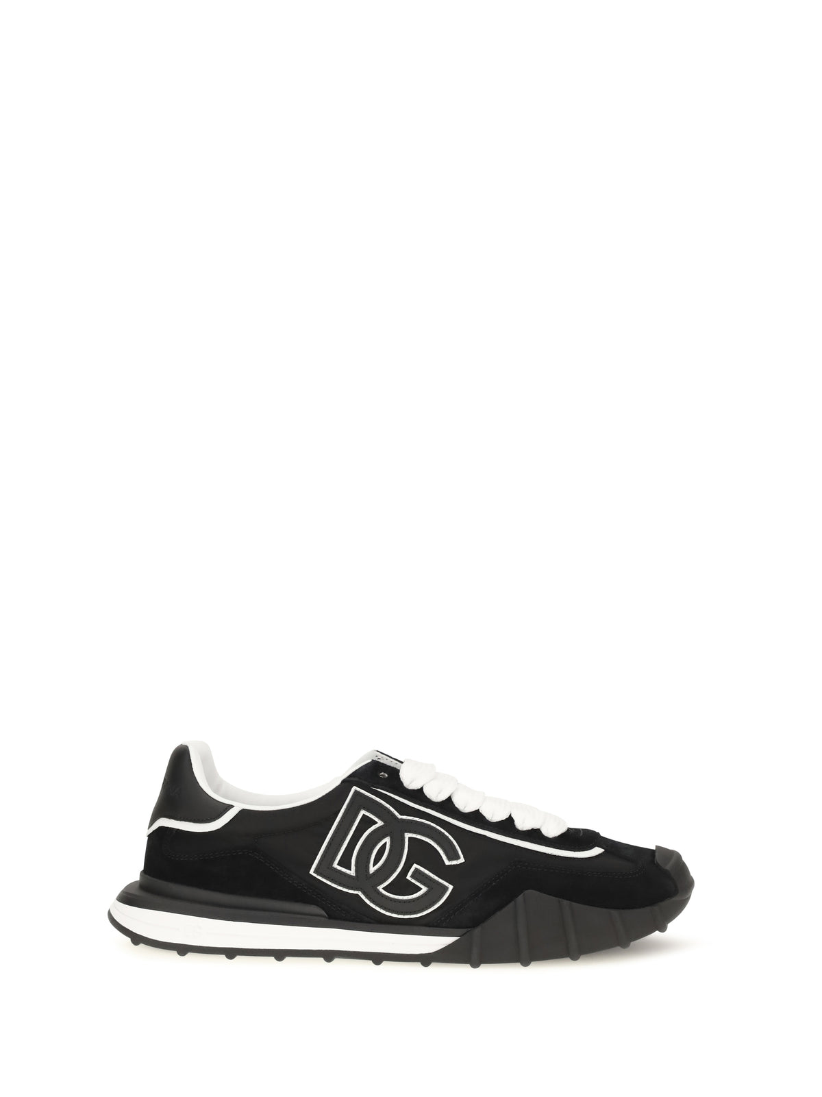 Dolce & Gabbana DG Logo leather Sneakers - Black/Black