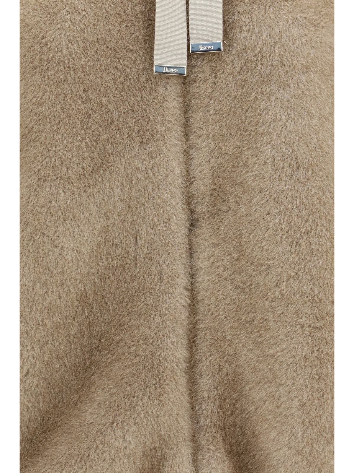 Herno Hooded Jacket in eco-fur - Chantilly