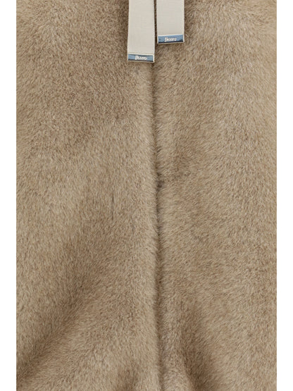 Herno Hooded Jacket in eco-fur - Chantilly