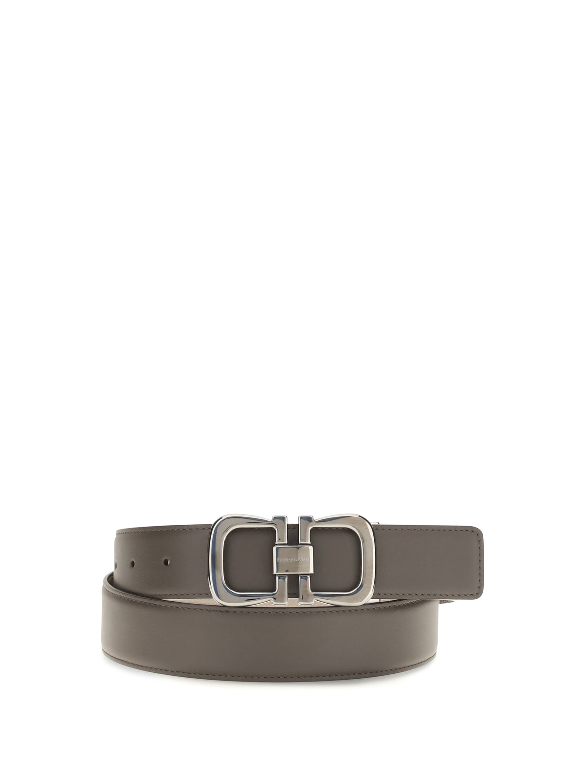 Ferragamo Reversible leather Belt - Brown Patterned Dark
