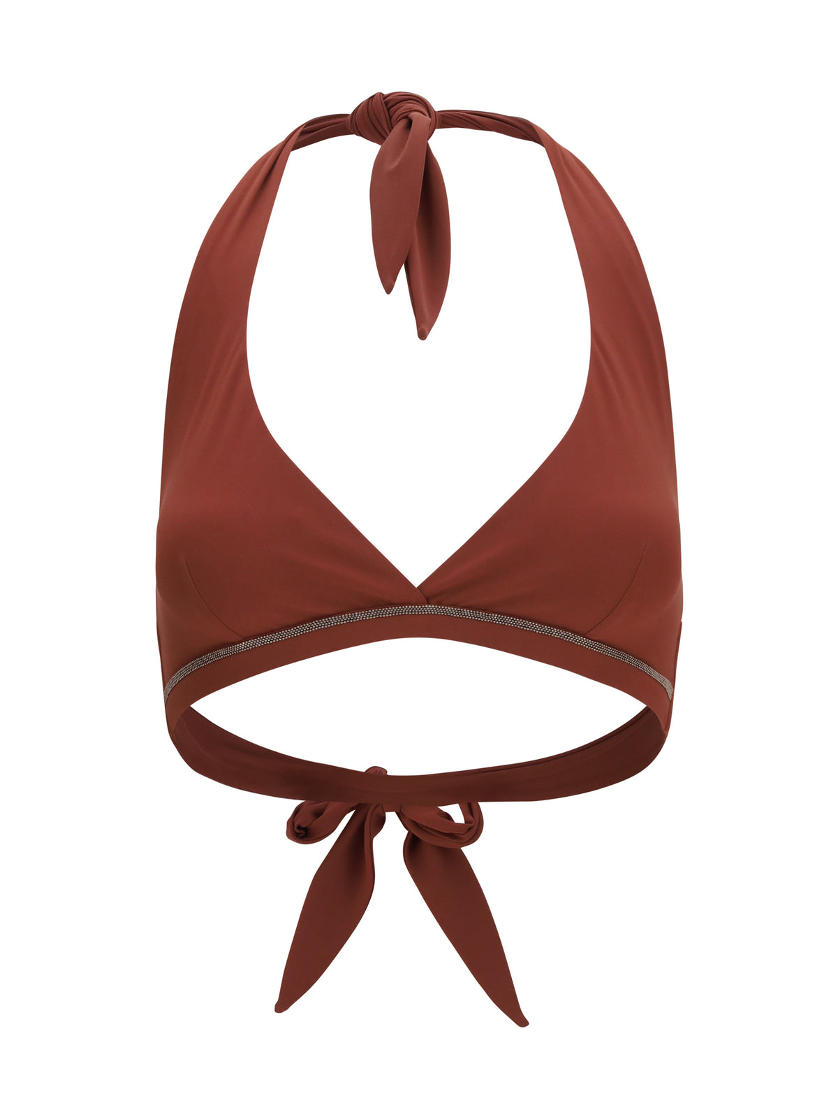 Brunello Cucinelli Triangle Bikini Top - Red Pear