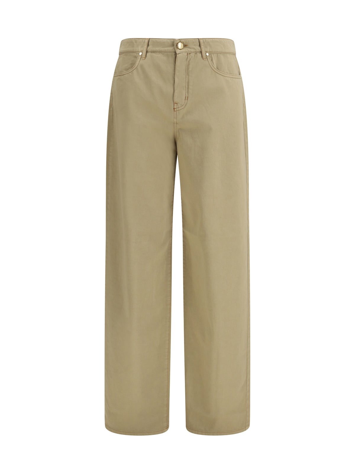 Max Mara Studio Baggy Pants in pure cotton satin - Coloniale