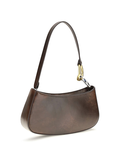 Staud Ollie Shoulder Bag - Espresso Distressed