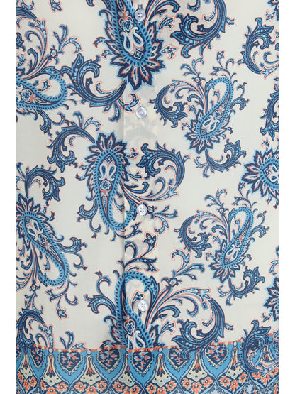 Etro Cotton Shirt with floral and paisley motif - X0880