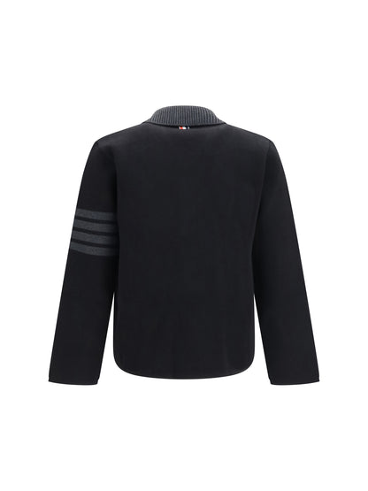 Thom Browne 4-Bar cotton piqué Jacket - Black