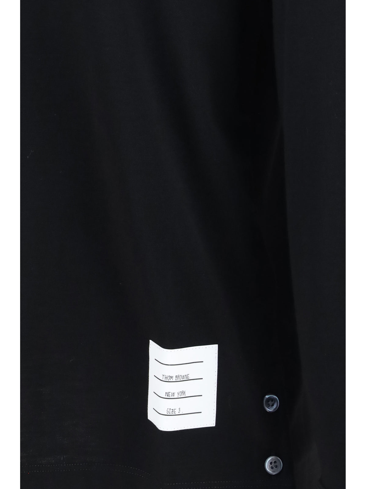 Thom Browne Buttoned Sweater with RWB cuffs - Black