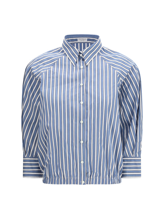 BRUNELLO CUCINELLI Shadow stripe poplin Shirt