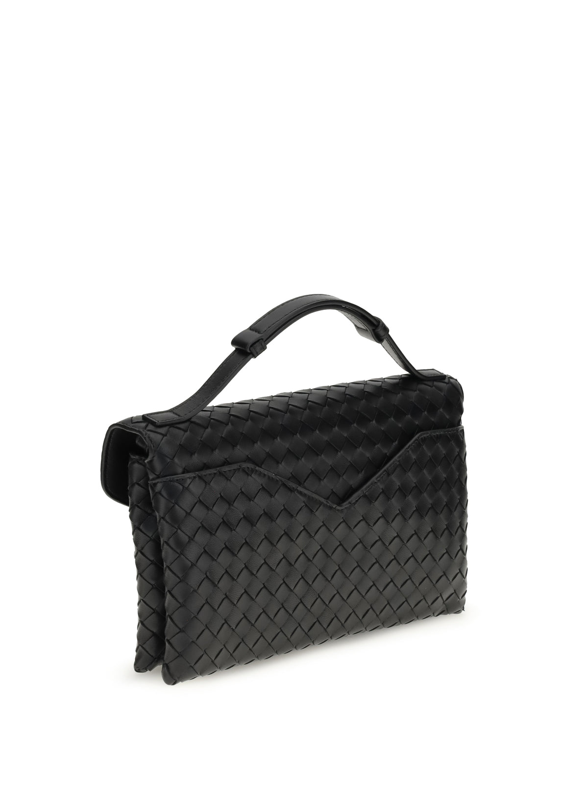 Bottega Veneta Knot Lock Shoulder Bag - Black-M Brass
