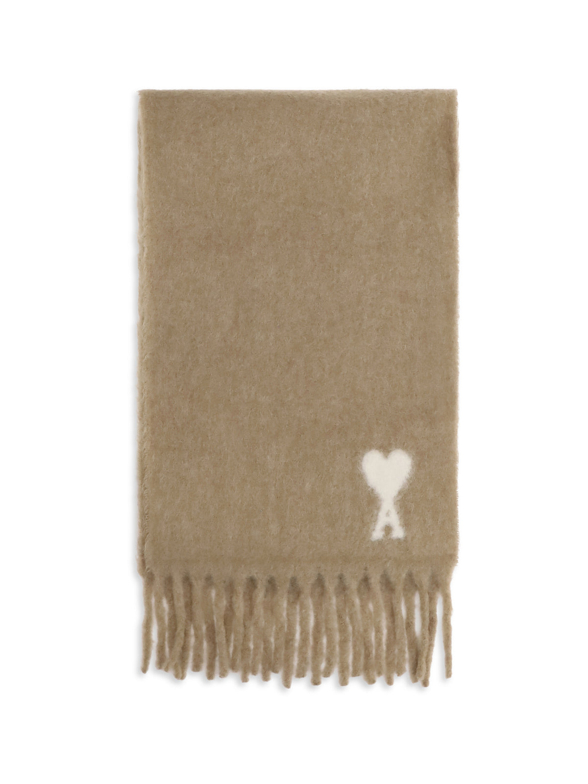 Ami Paris Ami De Coeur Scarf - Beige Mastic
