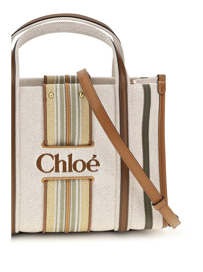 Chloé Small Woody Loop canvas Tote Bag - Pure Brown
