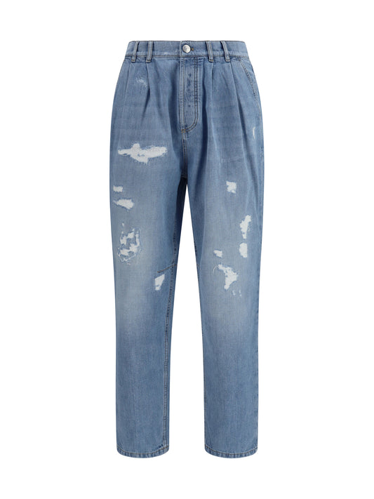 BRUNELLO CUCINELLI Worn-effect Jeans