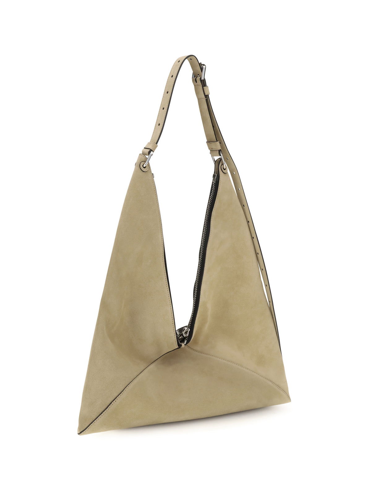 Moschino Suede Hobo Tote Bag - Ecru