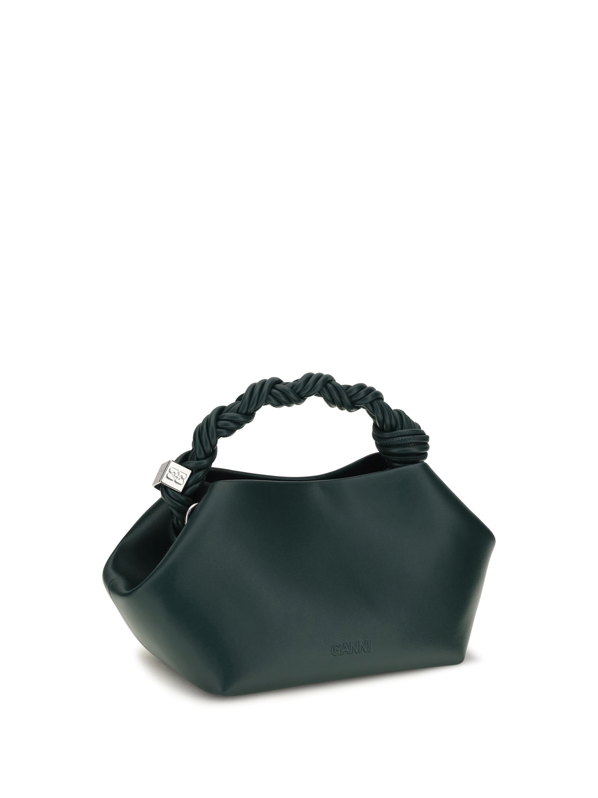 Ganni Small Bou leather Handbag - Dark Green