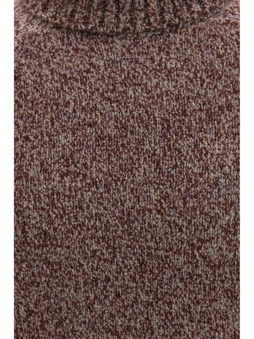 Brunello Cucinelli Wool, silk and cashmere turtleneck Sweater - Borgogna