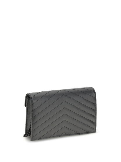 Saint Laurent Cassandre mini Shoulder Bag - Black