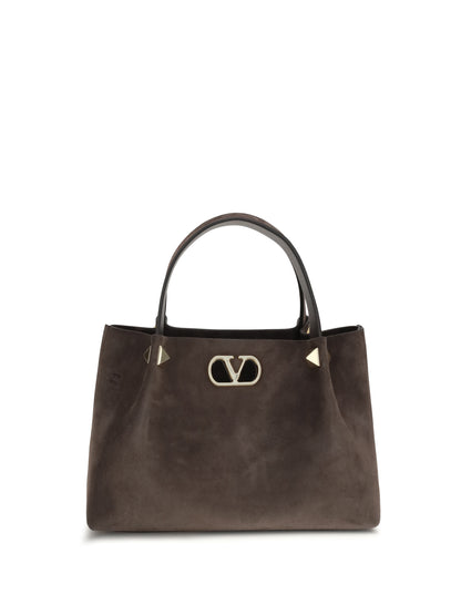 Valentino Garavani Small suede Handbag - Ebony Brown