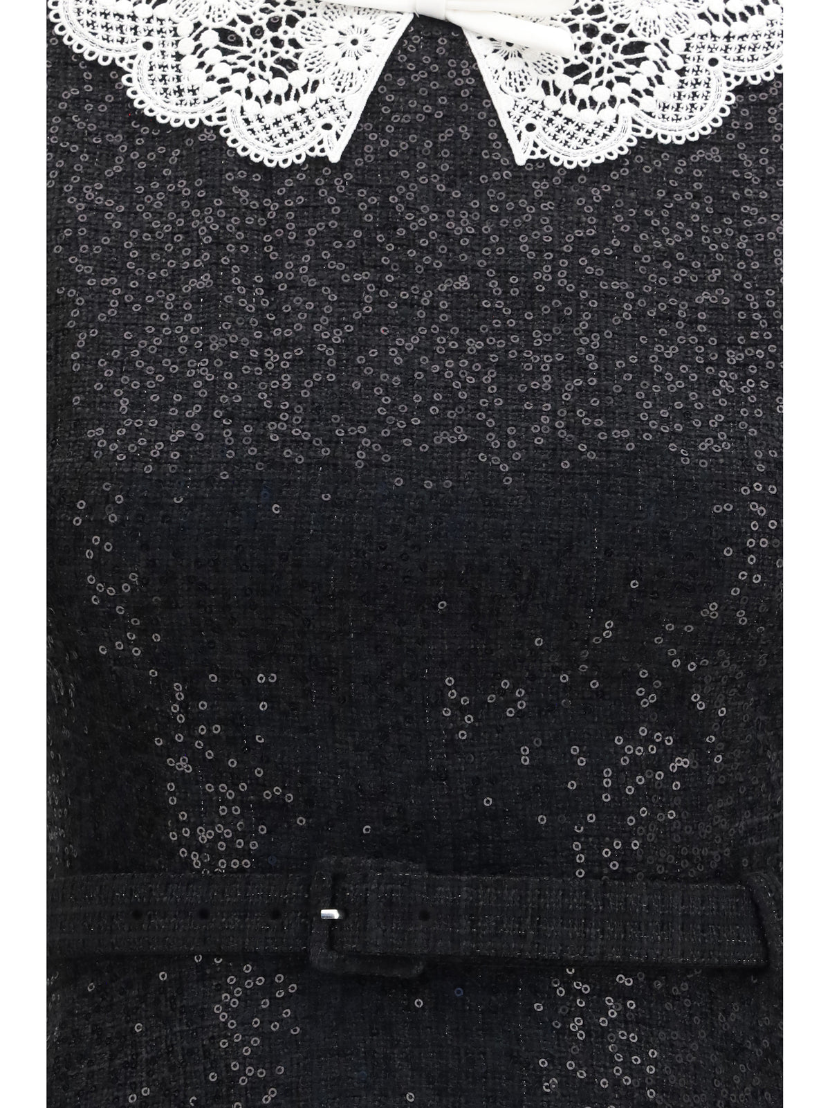 Self-Portrait Sequin bouclé Dress - Black