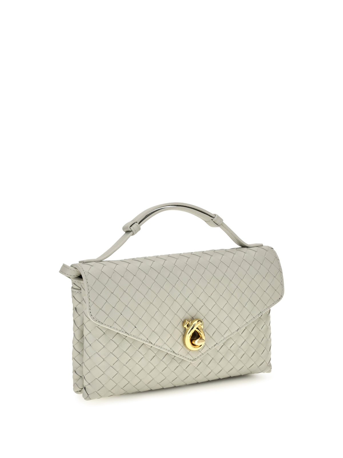 Bottega Veneta Knot Lock Shoulder Bag - Silica Grey-Mb