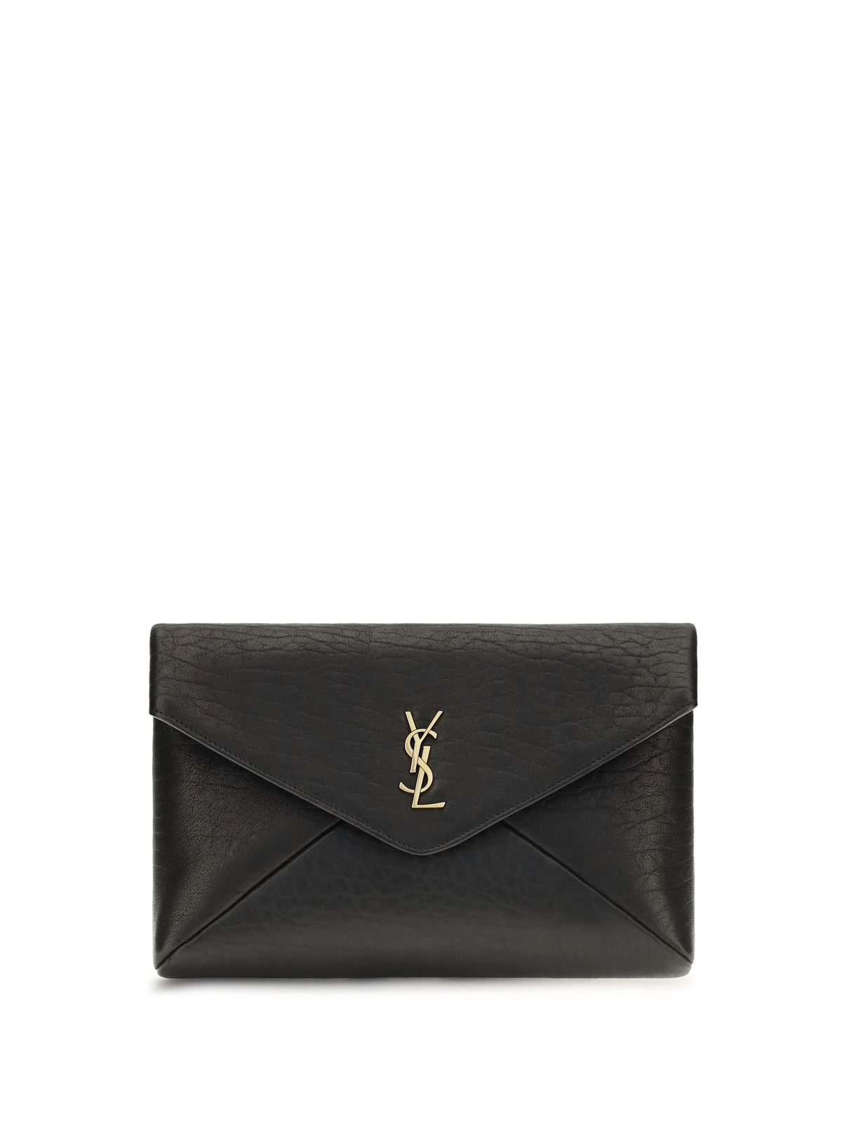 Saint Laurent Envelope leather Clutch - Black