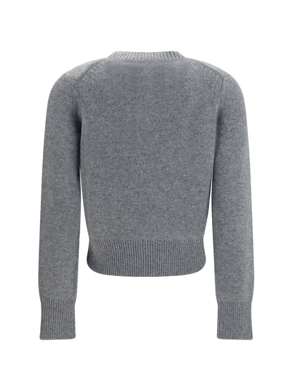 Burberry Wool and cashmere Equestrian Knight logo Cardigan - Grey Melange