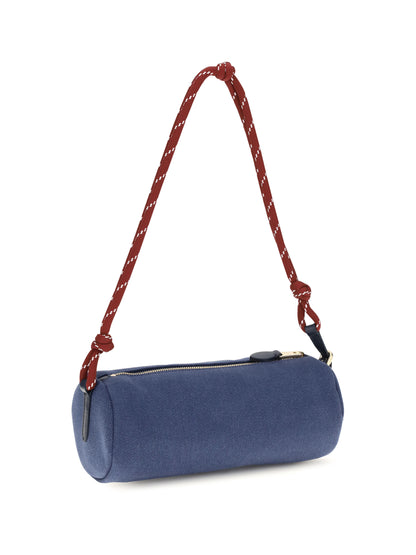 Miu Miu Embroidered logo Shoulder Bag - Indaco+Amaranto