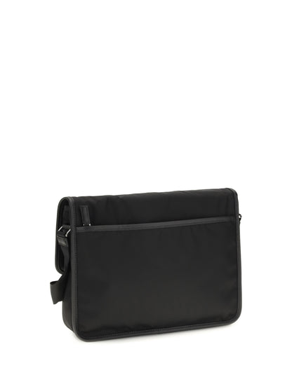 Prada Re-Nylon and Saffiano Shoulder Bag - Black