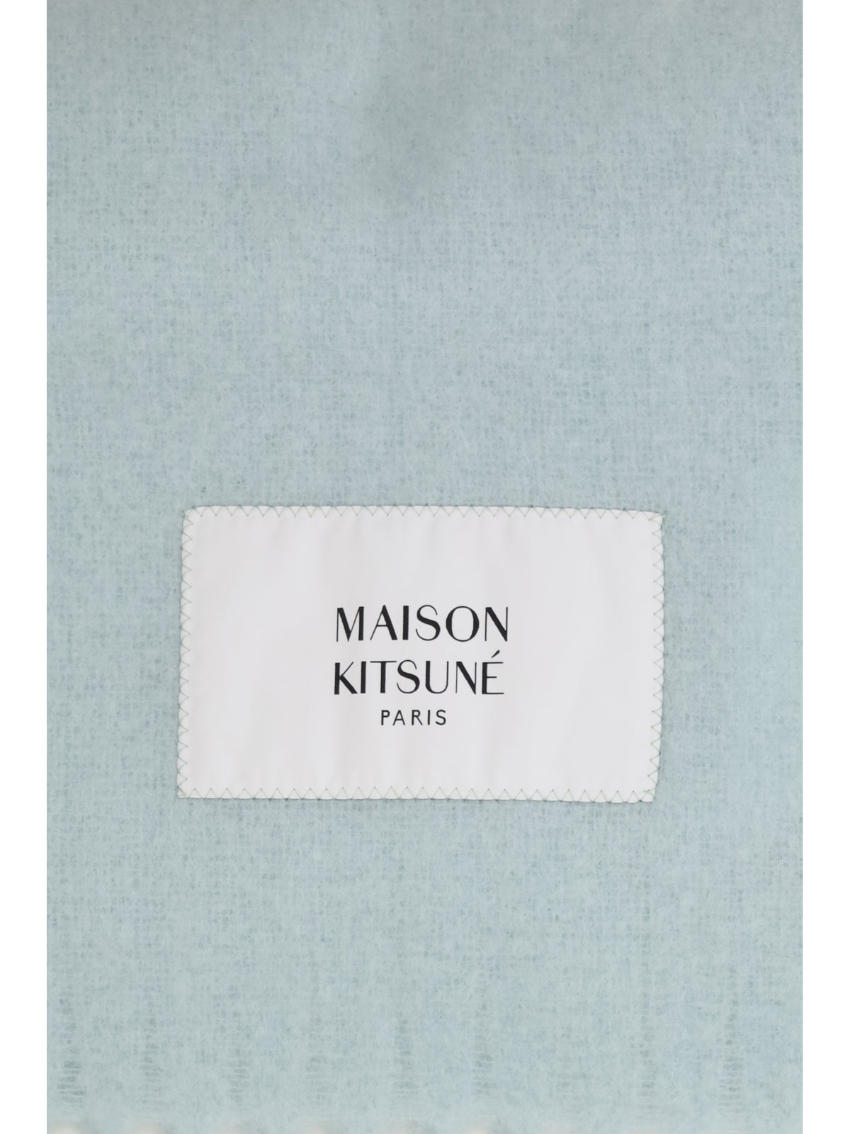 Maison Kitsuné Baby alpaca Scarf - Aqua Green