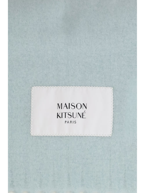 Maison Kitsuné Baby alpaca Scarf - Aqua Green
