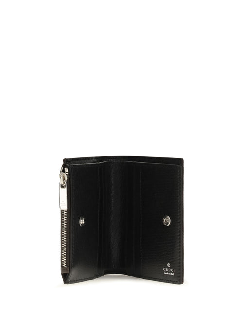 Gucci Small Wallet with plaque - Choco Br/Blk/Cocoa