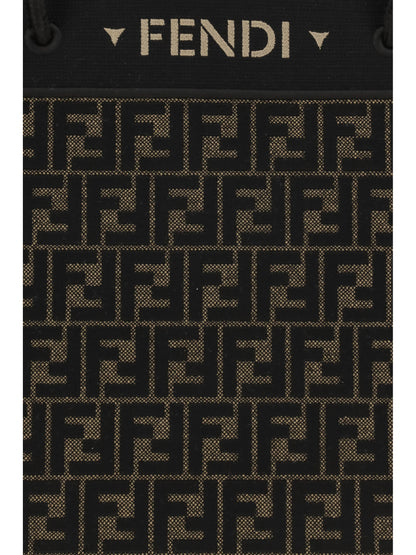 Fendi Large Magic FF logo Shopping Bag - Tobacco Moro