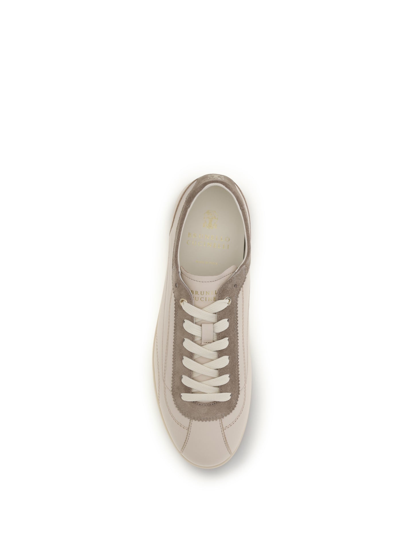 BRUNELLO CUCINELLI Leather and suede Sneakers with slim sole