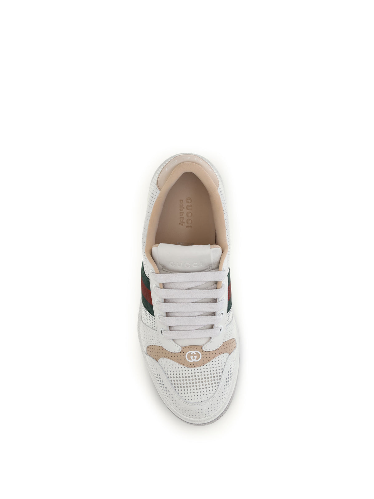 Gucci Screener leather Sneakers - Wh/Np/Wh/Vrv/Gw/Gw/N