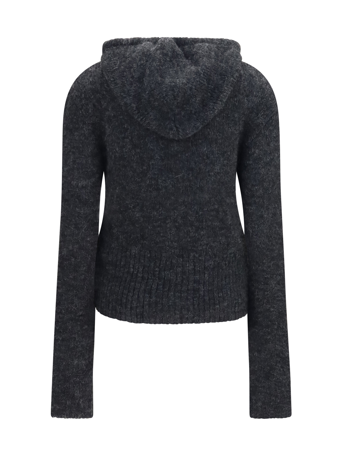 Our Legacy Alpaca-blend Zip-Up Hoodie - Charcoal Melange
