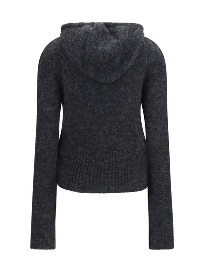 Our Legacy Alpaca-blend Zip-Up Hoodie - Charcoal Melange