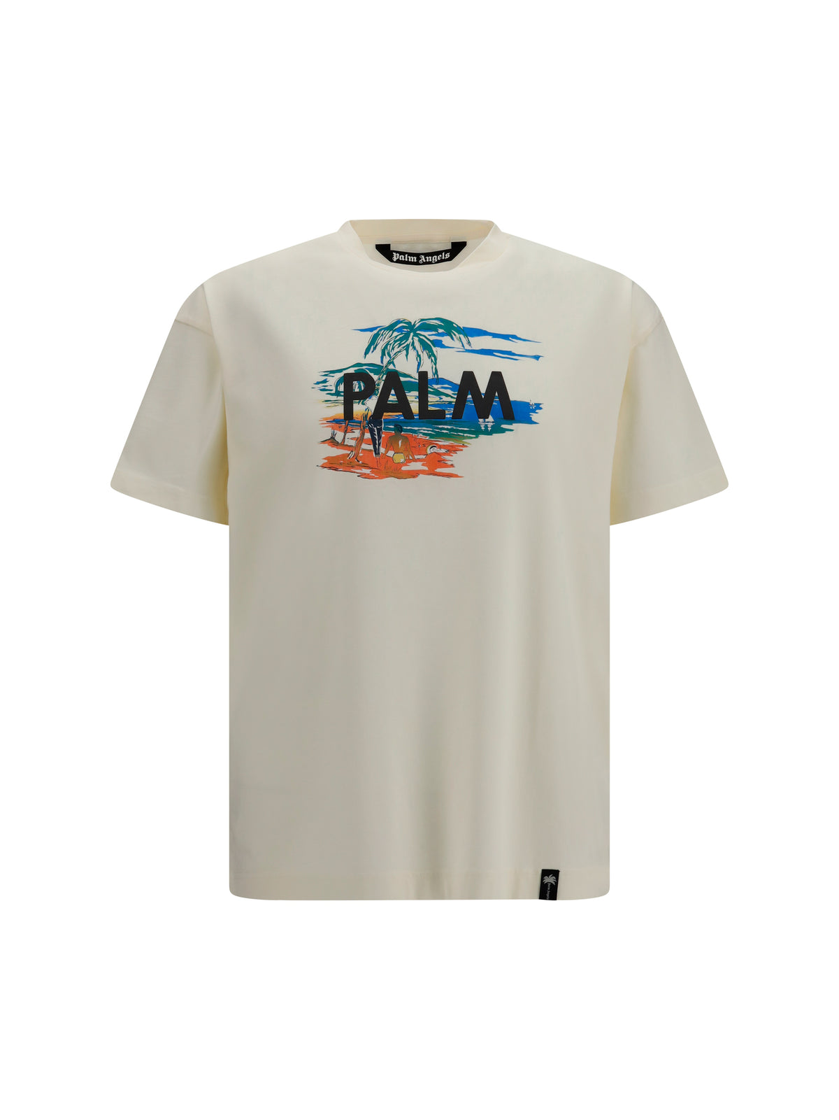 Palm Angels Palm Island T-shirt - Off White - Multicolor