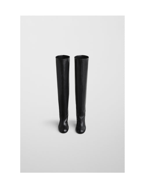 Phoebe Philo Leather Knee-High Boots - Black