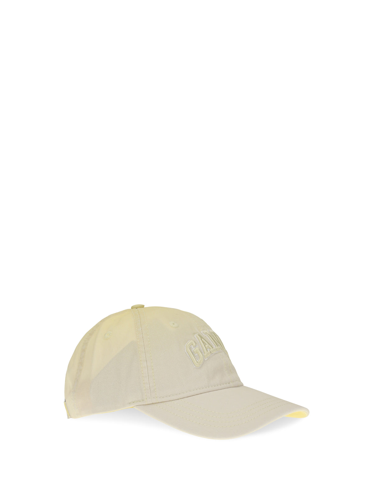 Ganni Cotton logo Baseball Cap - Lemon Meringue