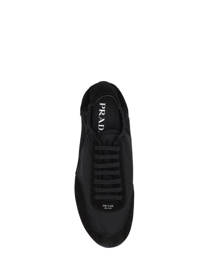 Prada Collapse Sneakers in Re-Nylon and suede - Black