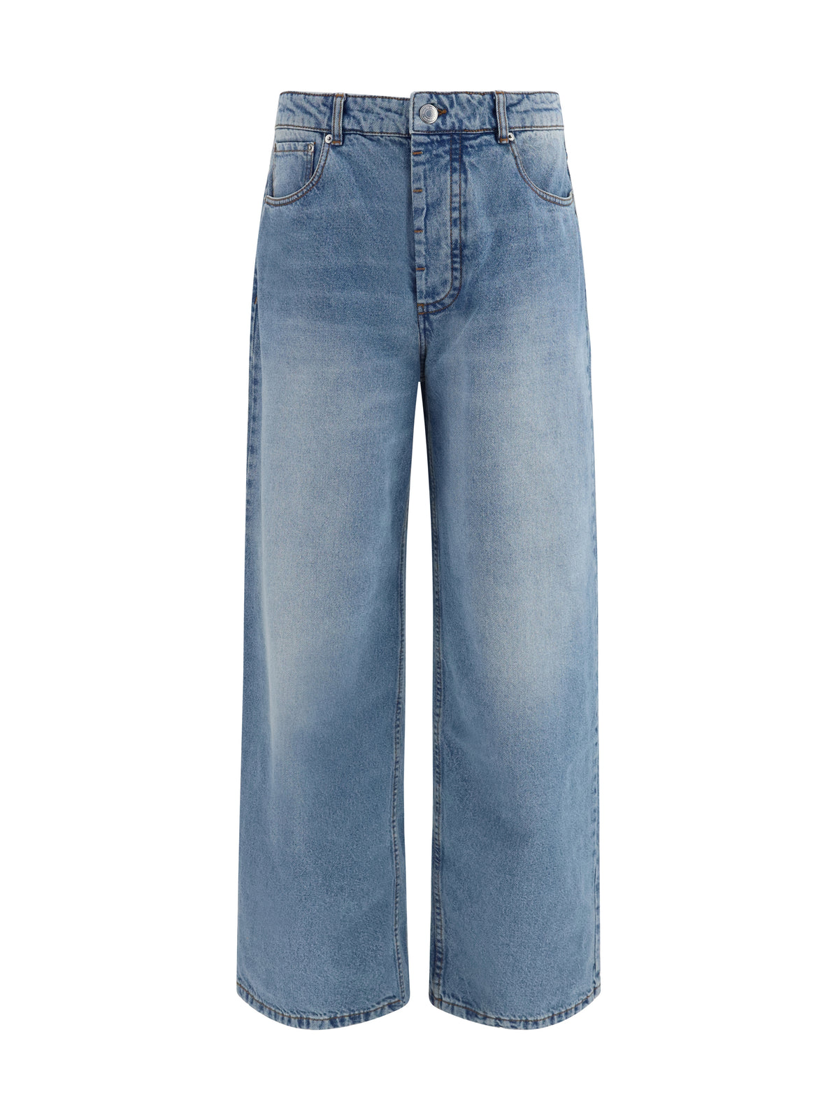 Ami Paris Cotton wide-leg Jeans - Bleu Used