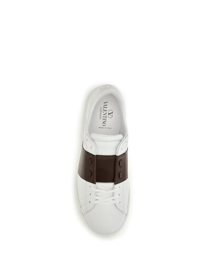 Valentino Garavani Open Sneakers - White/Bark Brown