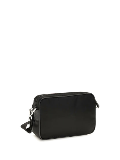 Prada Re-Nylon and Saffiano leather Shoulder Bag - Black